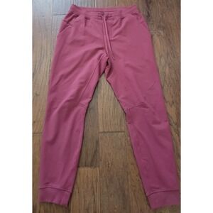 Lululemon Women's Burgundy Drawstring Waist Joggers Sz Large‎ 30-32/30"